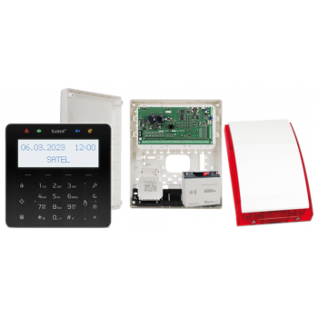ZESTAW ALARMOWY SATEL INTEGRA 64 PLUS + INT-KSG2R-B + OPU-3P + AWT800 + 17Ah + SYRENA SP-4001R